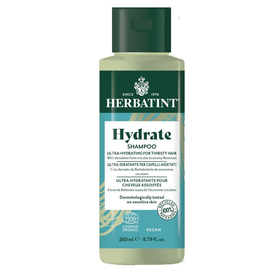 Shampooing hydratant ultra-hydratant Herbatint pour cheveux assoiffés 260 ml (8,79 fl oz) 