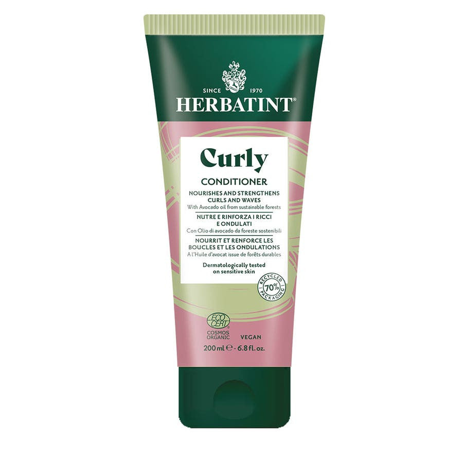 Après-shampoing Herbatint Curly Curly 200 ml (6,76 fl oz) Nourrit et renforce les boucles et les ondulations 