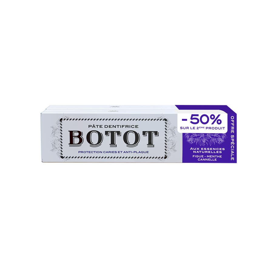 Botot Toothpaste Fig Mint Cinnamon x2 75ml (2.53fl oz) - Pack of 2