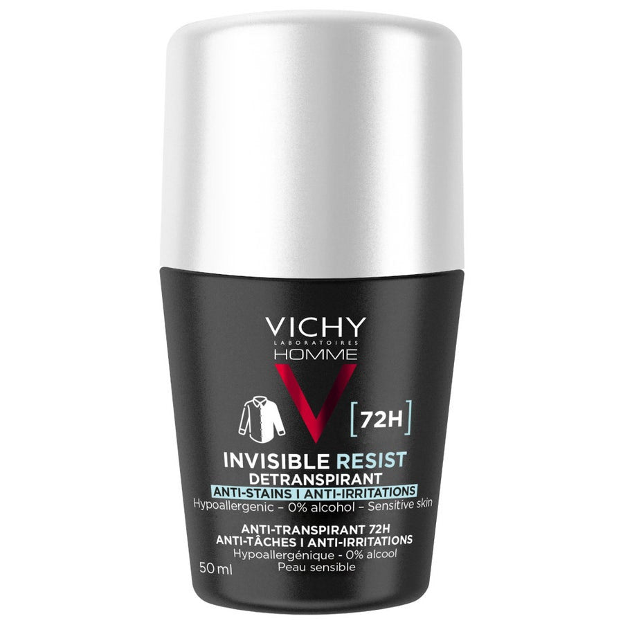 Déodorant anti-transpirant Vichy Man Invisible Resist Roll-On 72h Peaux sensibles 50 ml 