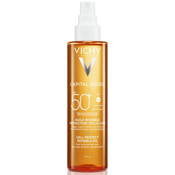 Vichy Capital Soleil Aceite Invisible con Protección Celular SPF50+ 200ml