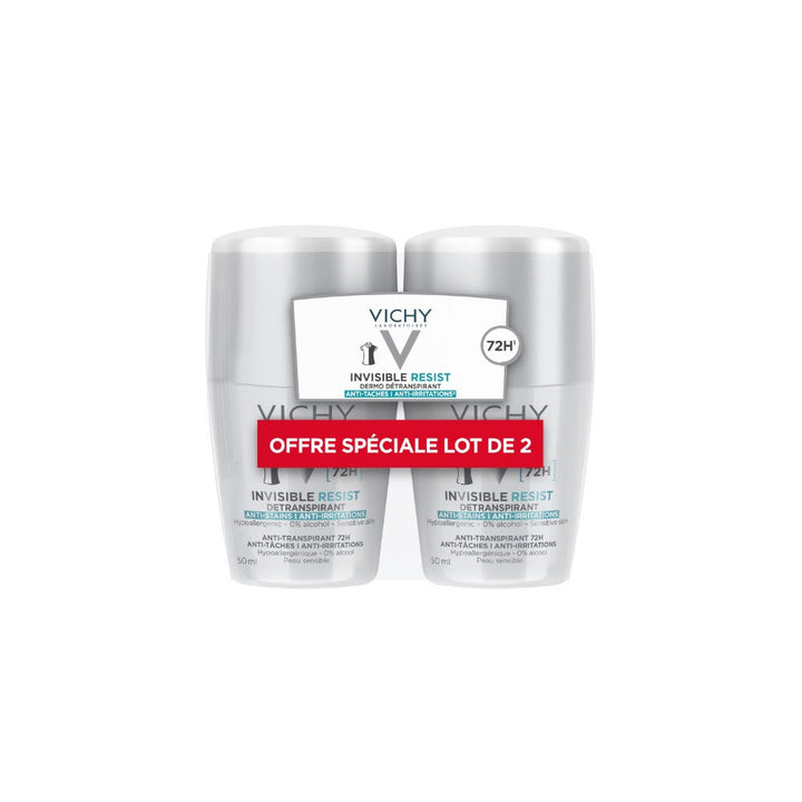 Vichy Deodorants Invisible Resist Détranspirant Anti Irritations 72h 2x50ml (1.69fl oz)