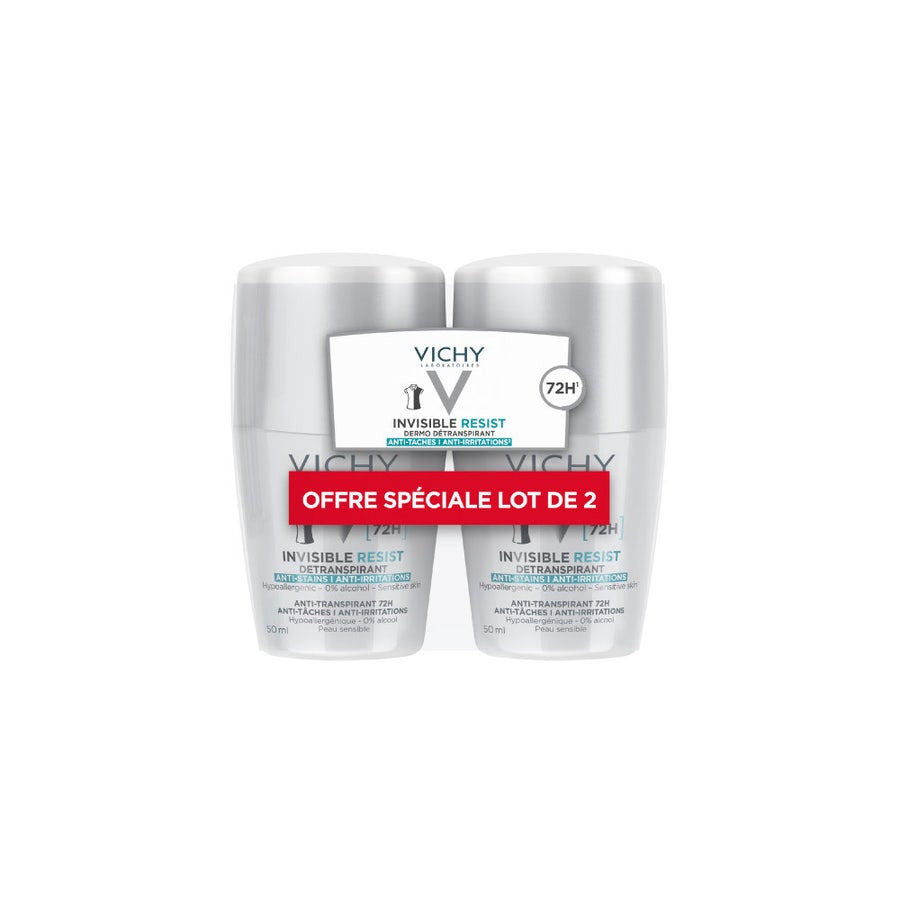 Déodorants Vichy Invisible Anti-Taches 72h 50 ml x2 (1,69 fl oz x2) 