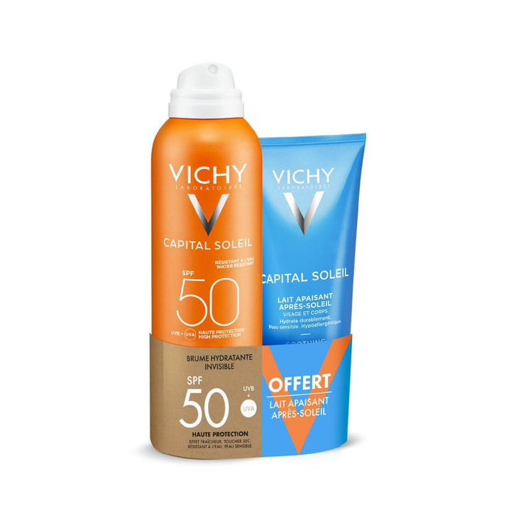 Vichy Capital Soleil Solaire Brume Hydratante Invisible Spf50 + Soin Après-Soleil Offert 