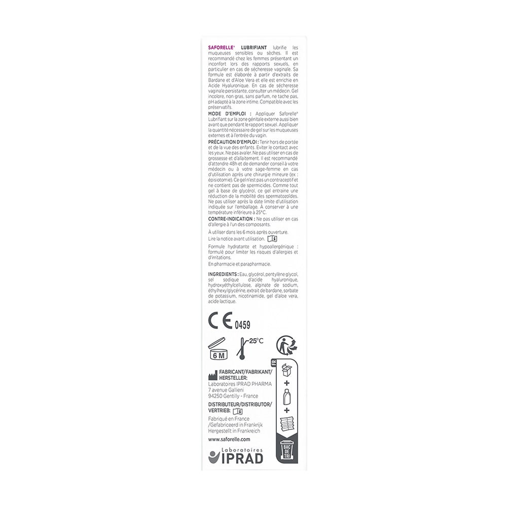 Saforelle Comfort & pleasure lubricant 30ml (1.01fl oz)
