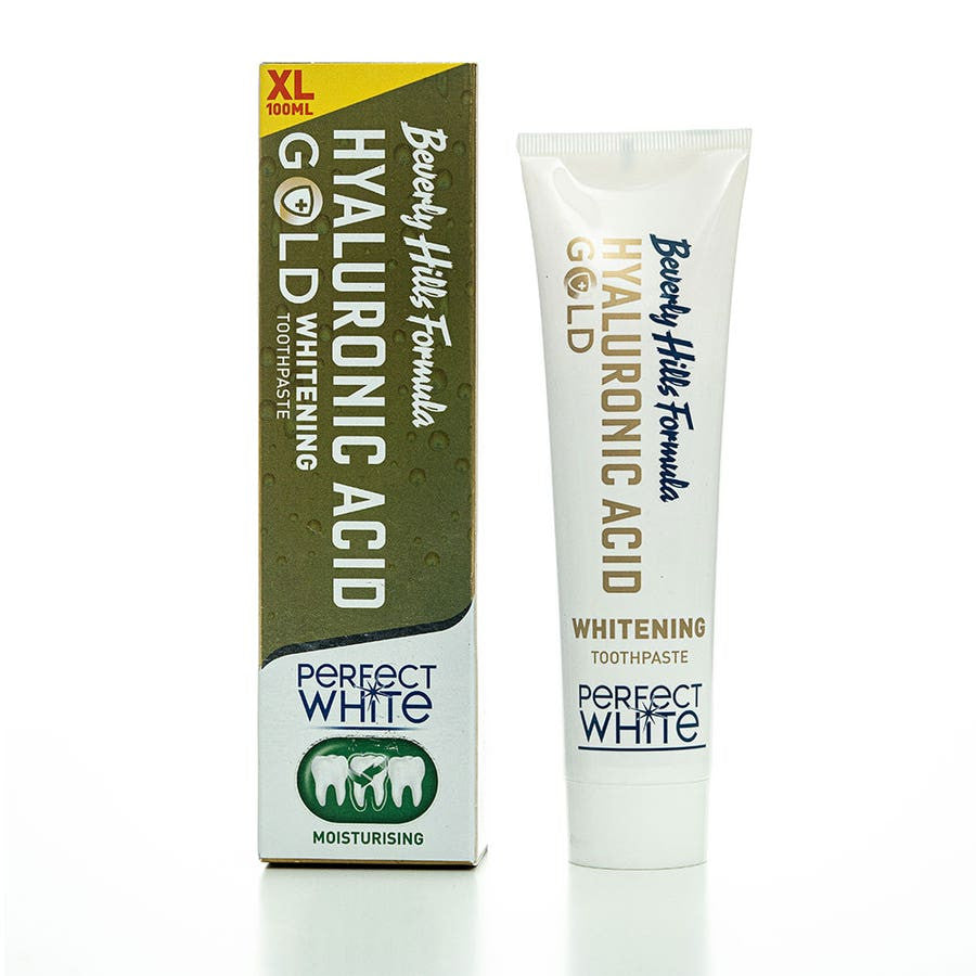 Dentifrice Beverly Hills Formula Perfect White Acide Hyaluronique Gold 1 100 ml (3,38 fl oz) 