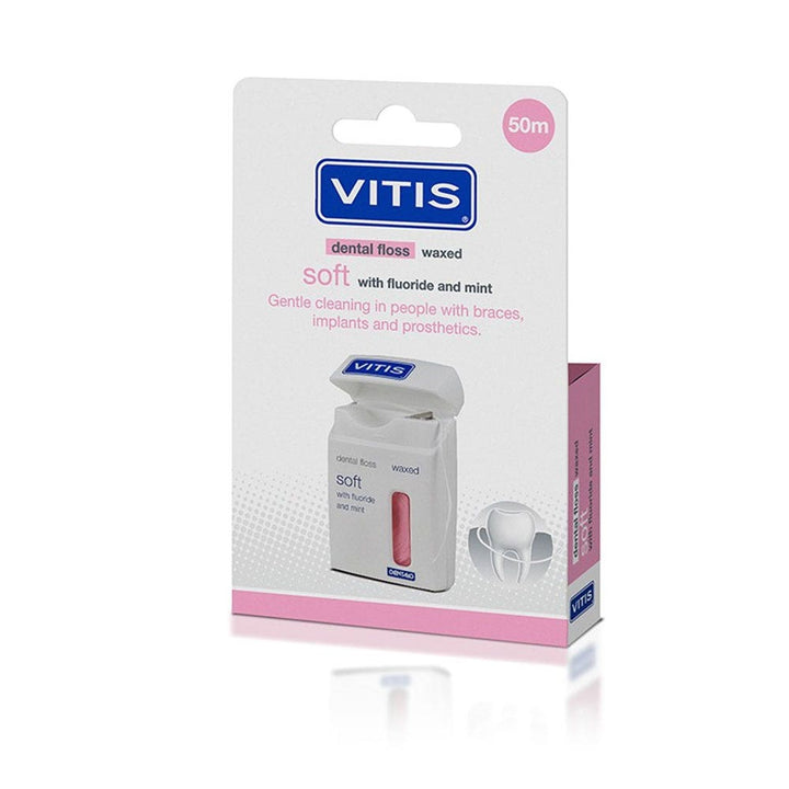 Vitis Soft Waxed and Fluorescent Dental Floss 50m