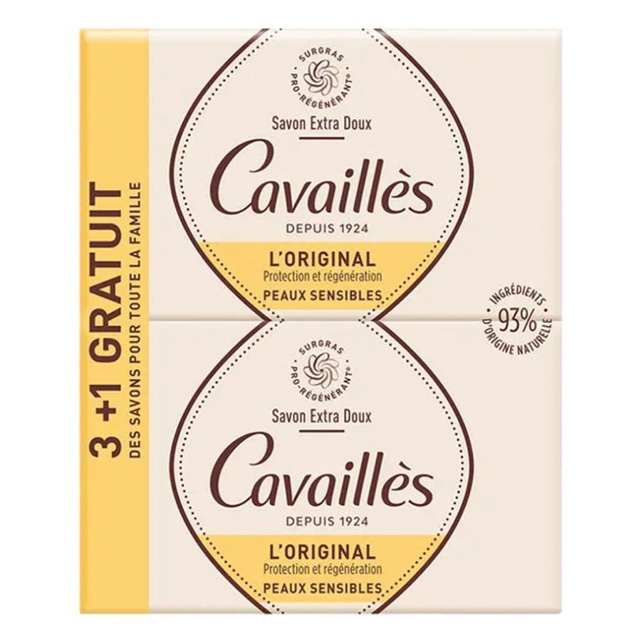 Rog Cavaills Surgras Actif Extra Mild Superfatted Soap 3 X + 1 Free 250g x4 (8.81 oz x4)