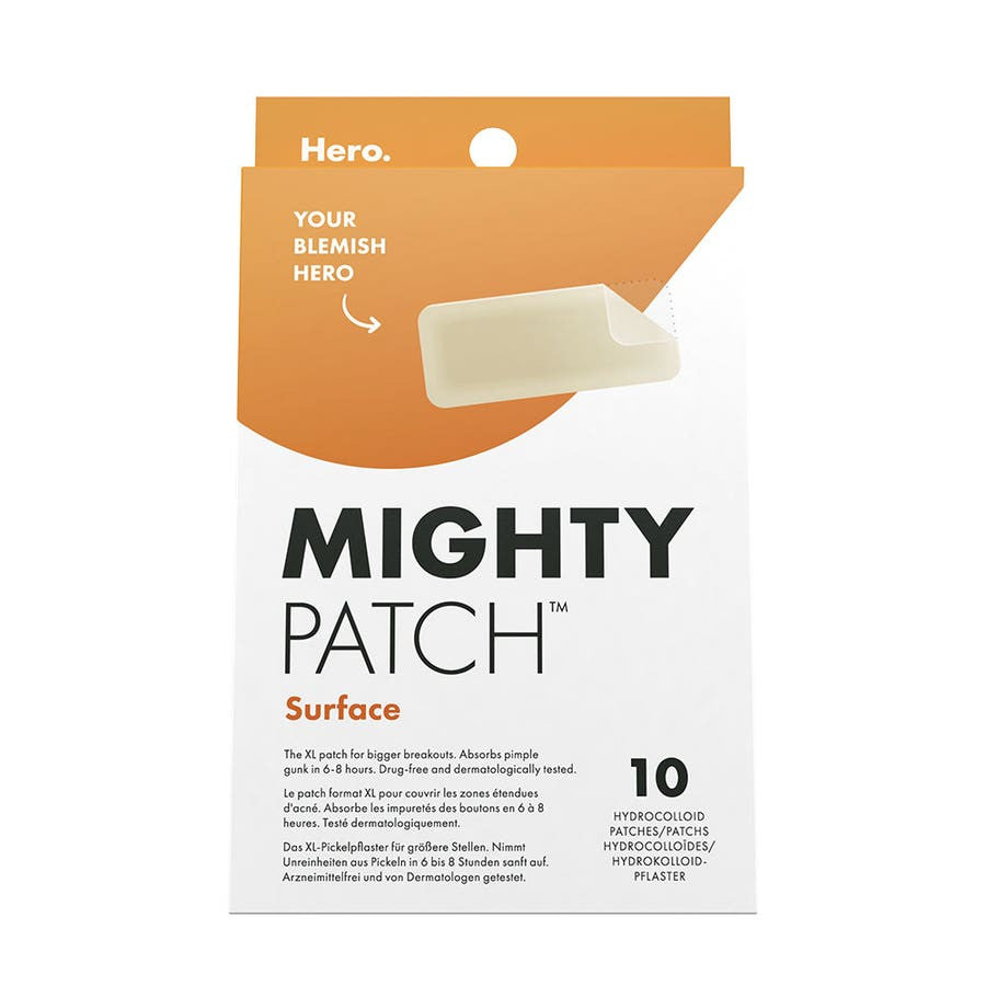 Patchs anti-acné Hero Mighty Patch XL pour zones de surface étendues x10 