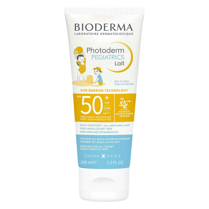 Bioderma Photoderm Pediatrics Lait SPF50+ pour enfants à tendance atopique 