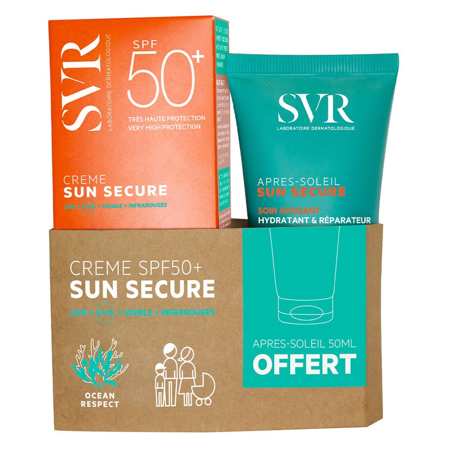 Svr Sun Secure Creme Confort Peaux Hypersensibles Au Soleil Spf50+ 50ml (1.69fl oz) + Lait Après Soleil 50ml (1.69fl oz) offert
