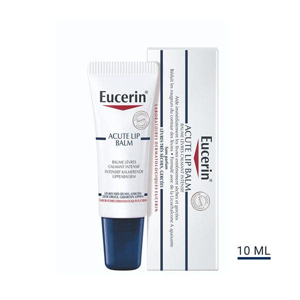 Baume à lèvres intensif Eucerin pour peaux sèches 10 ml (0,34 fl oz) 