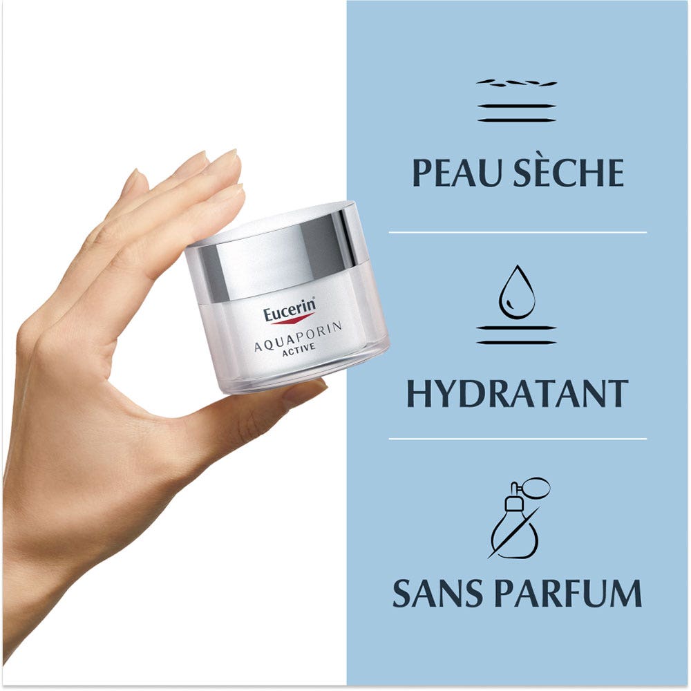 Eucerin Aquaporin Active Rich Hydrating Cream for Dry Skin 50ml (1.69fl oz)
