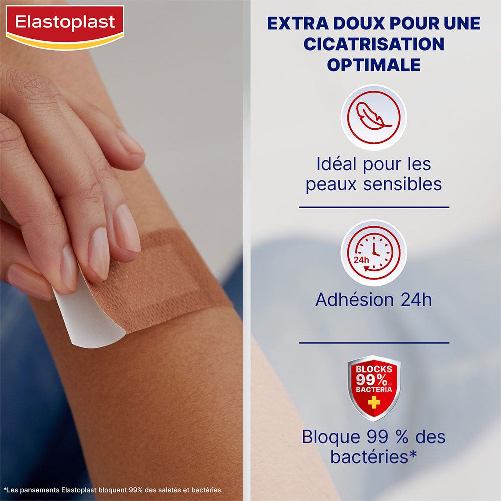 Elastoplast Sensitive Skin Plasters Shade 2 2 sizes x20