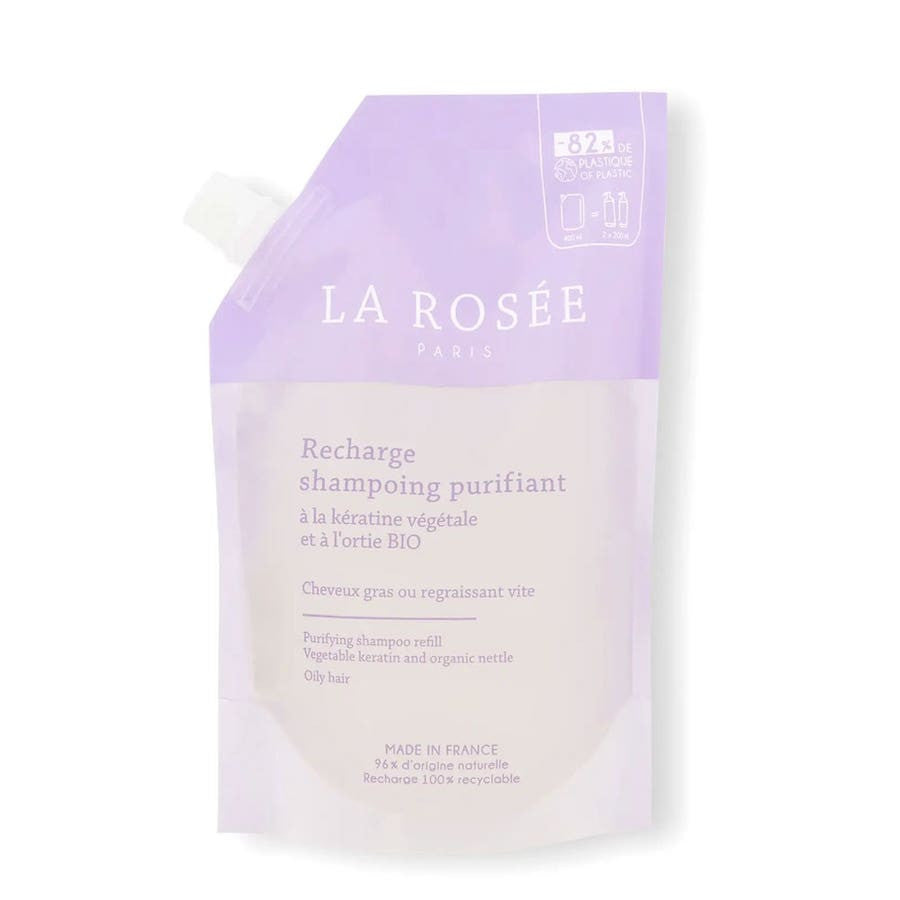 La Rosée Recharge Shampoing Purifiant à la Kératine Végétale et à l'Ortie Bio 400 ml (13,52 fl oz) 