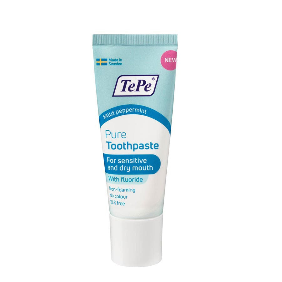 Dentifrice TePe Pure au fluorure, goût neutre, 75 ml 