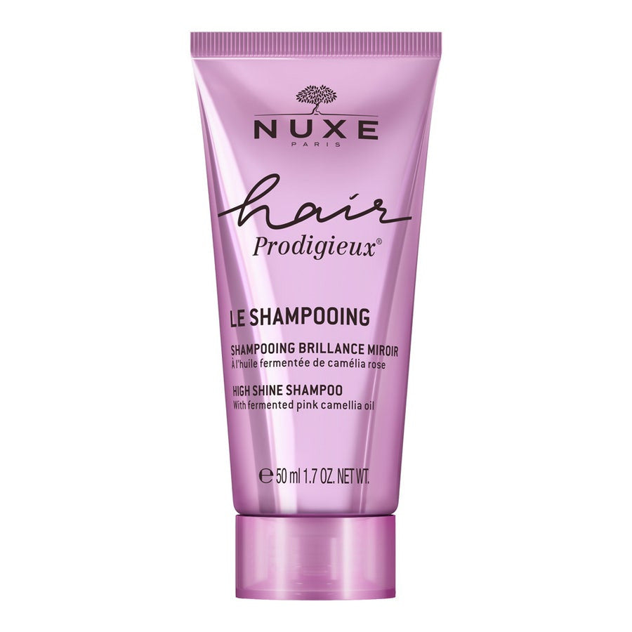 Shampooing Nuxe Hair Prodigieux Brillance Miroir à l'huile de camélia rose fermentée 