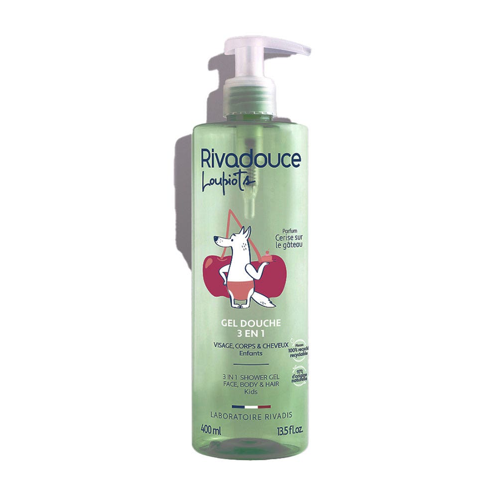 Rivadouce Loupiots 3in1 Shower Gel for Children Body & Hair 400ml (13.53fl oz)