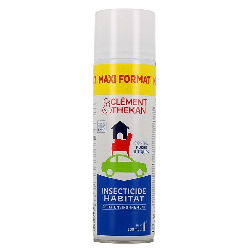 Clement-Thekan Spray Insecticide Habitat Contre Puce & Tiques 500ml (16.91fl oz)