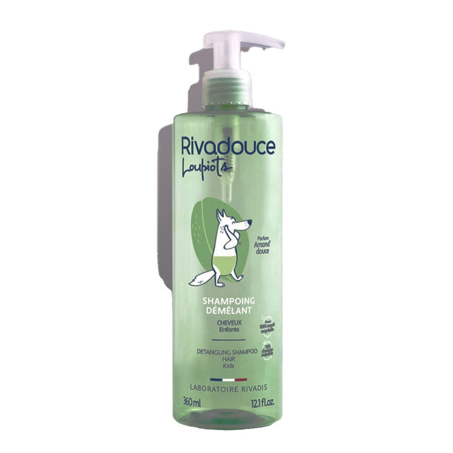 Rivadouce Loupiots Shampoing Démêlant Enfant Amande Douce 360 ​​ml (12,17 fl oz) 