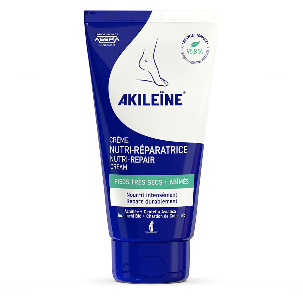 Asepta Akileine Nutri-repair foot cream 75ml (2.54fl oz)
