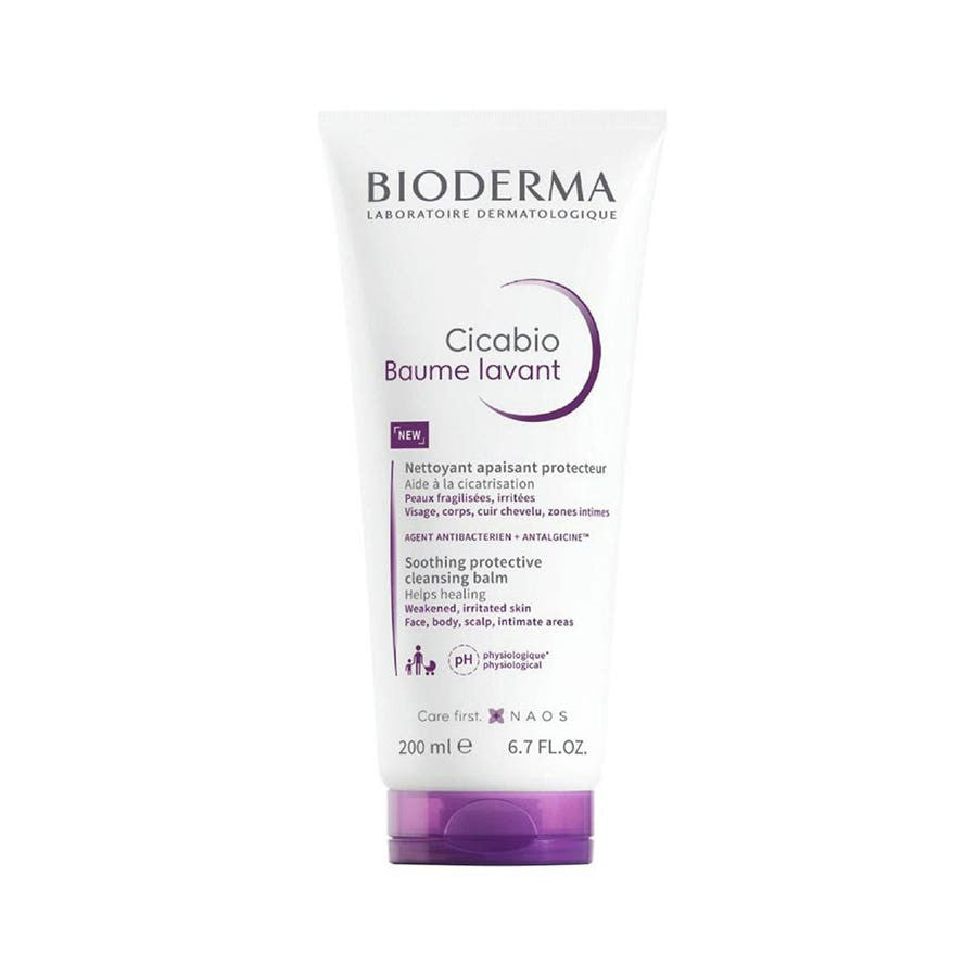 Bioderma Cicabio Balm Soothing Protective Cleanser for Fragile and Irritated Skin 200ml (6.76fl oz)