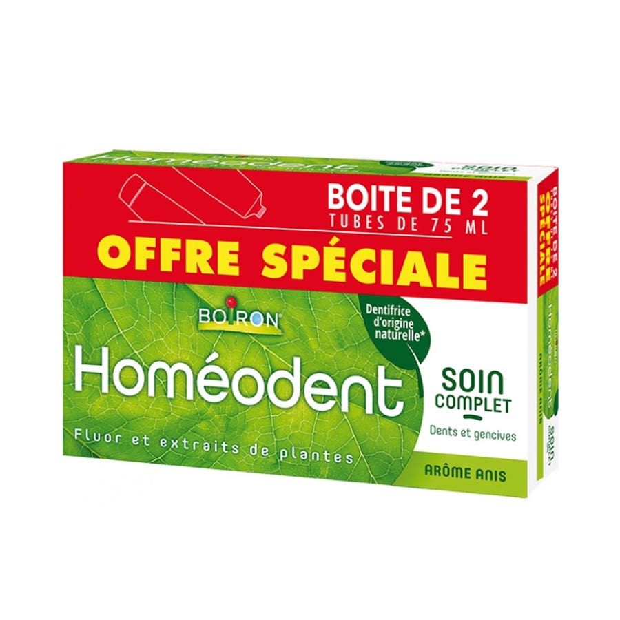 Boiron Homeodent Homeodent Anise Complete Toothpaste 75ml x2 (2.53fl oz x2)