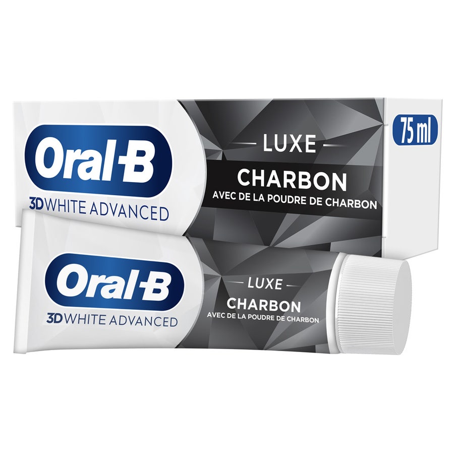 Oral-B 3D White Advanced Luxe Charcoal Toothpaste 75ml (2.53fl oz)