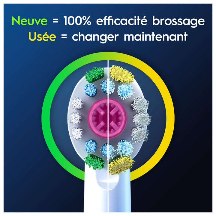 Oral-B 3D White Advanced Brush Heads Advanced Cleaning And Whitening with CleanMaximiser x3