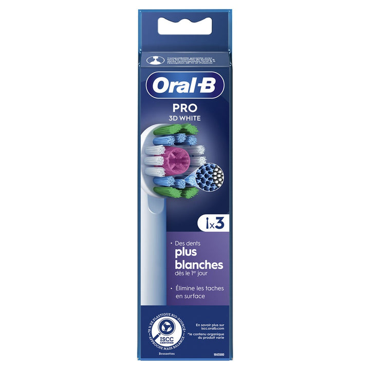 Oral-B 3D White Advanced Brush Heads Advanced Cleaning And Whitening with CleanMaximiser x3