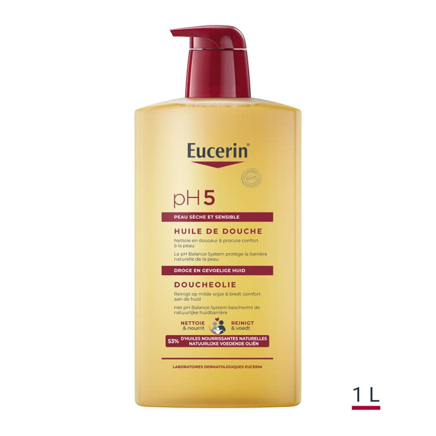 Huile de douche Eucerin Ph5 Peaux sèches 1 L (33,81 fl oz) 