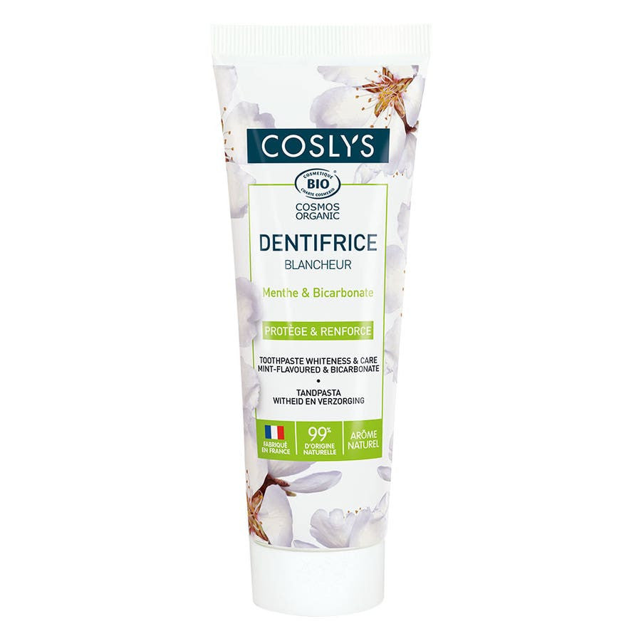 Dentifrice blanchissant bio Coslys Menthe 100 g 