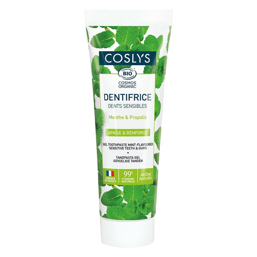 Dentifrice Menthe Bio Coslys Dents sensibles 75 ml (2,53 fl oz) 