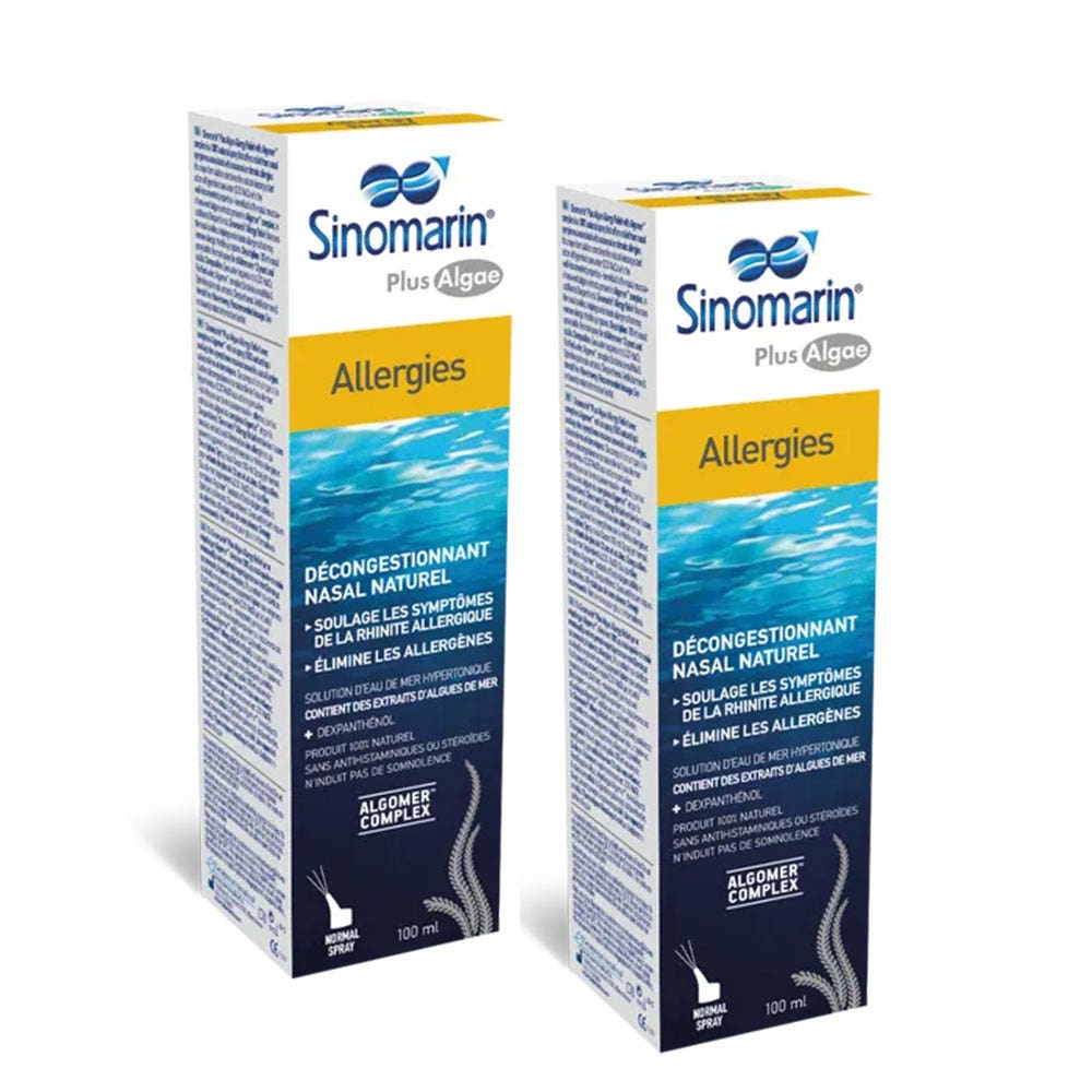 Gifrer Sinomarin Spray Nasal Algae Allegy Blocked nose 2x100ml (3.38fl oz)