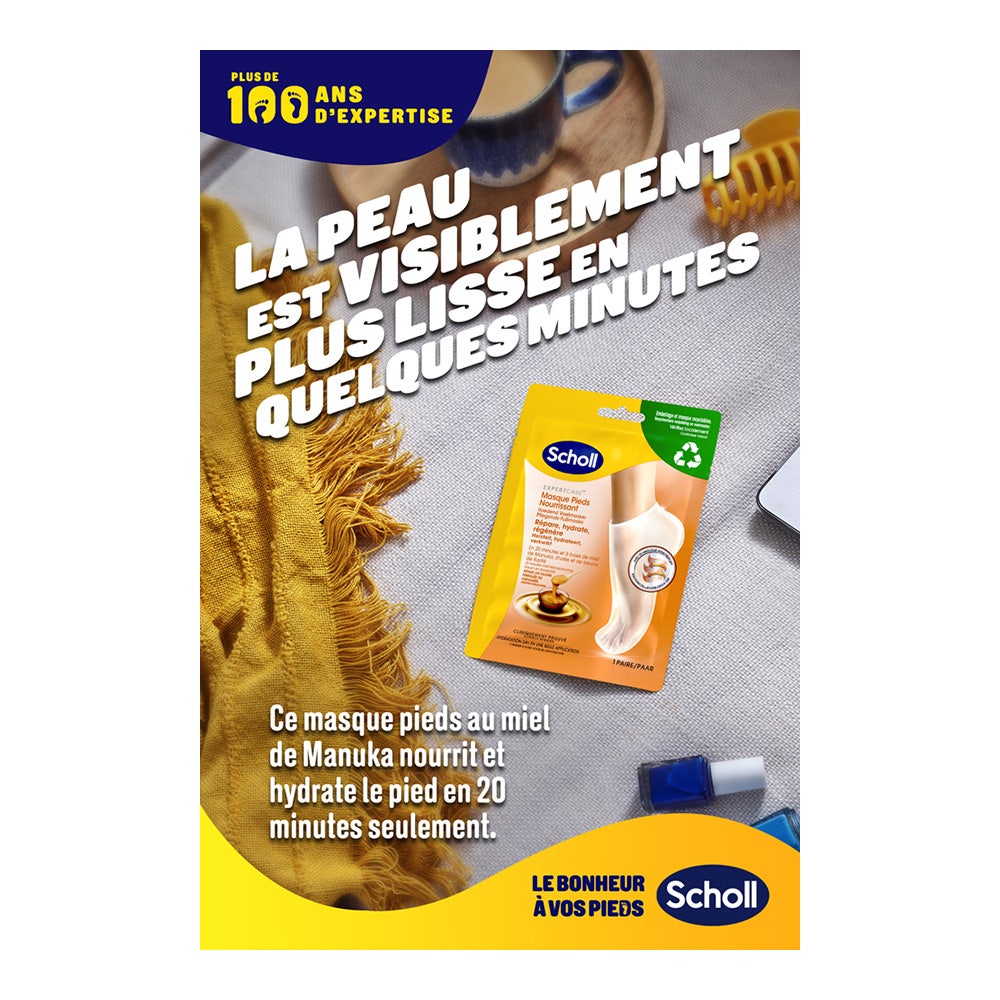 Scholl Nourishing Feet Mask with manuka honey 1 pair