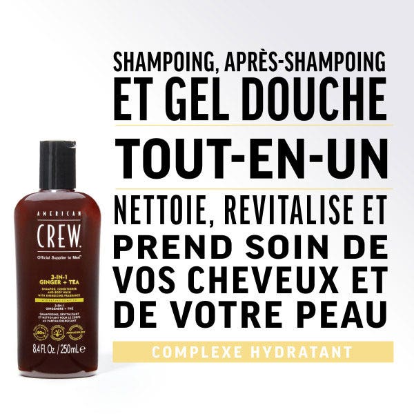 American Crew 3-in-1 Ginger + Tea Shampoo 250ml