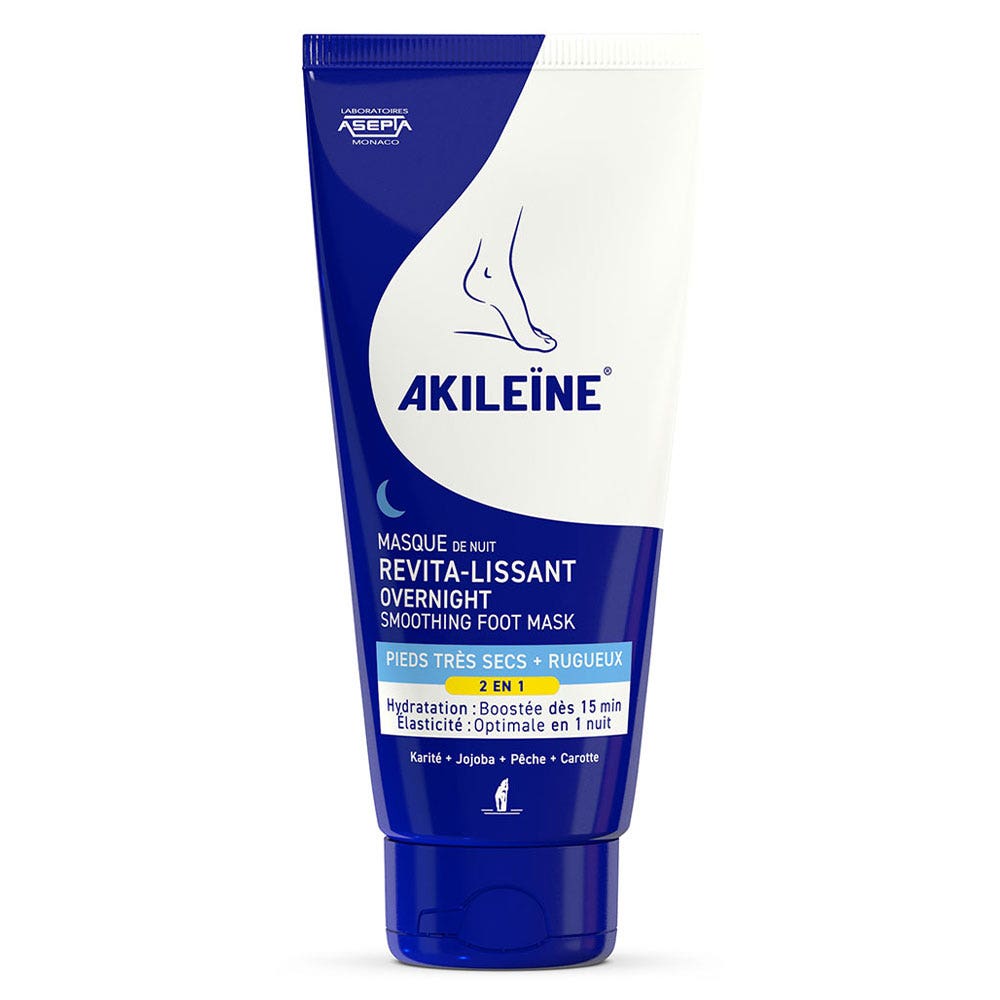 Asepta Akileine Revitalising Night Mask Very Dry + Rough Feet 100ml (3.38fl oz)