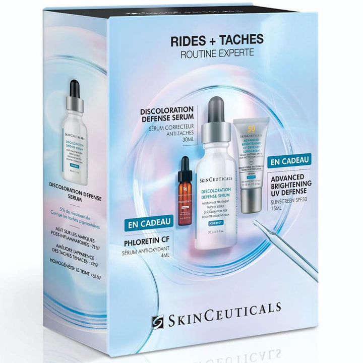 SkinCeuticals Correct Discoloration Defense Expert Anti-Aging Routine for Wrinkles and Spots Gift Box Set