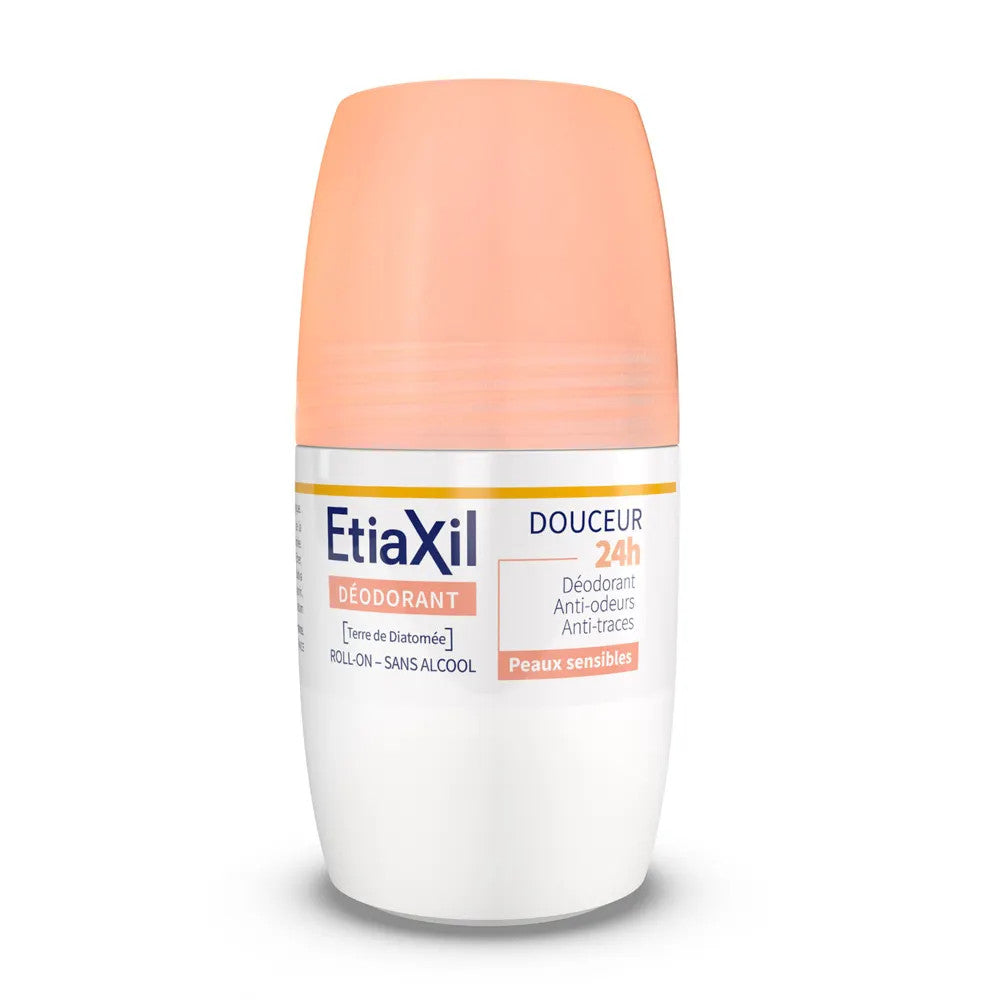 Etiaxil Déodorant Roll-On Doux 48h Peaux Sensibles 2x50 ml 