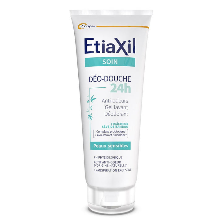 Etiaxil Shower 24-hour Cleansing Gel and Deodorant with Bamboo Sap for Sensitive Skin 200ml (6.76fl oz)