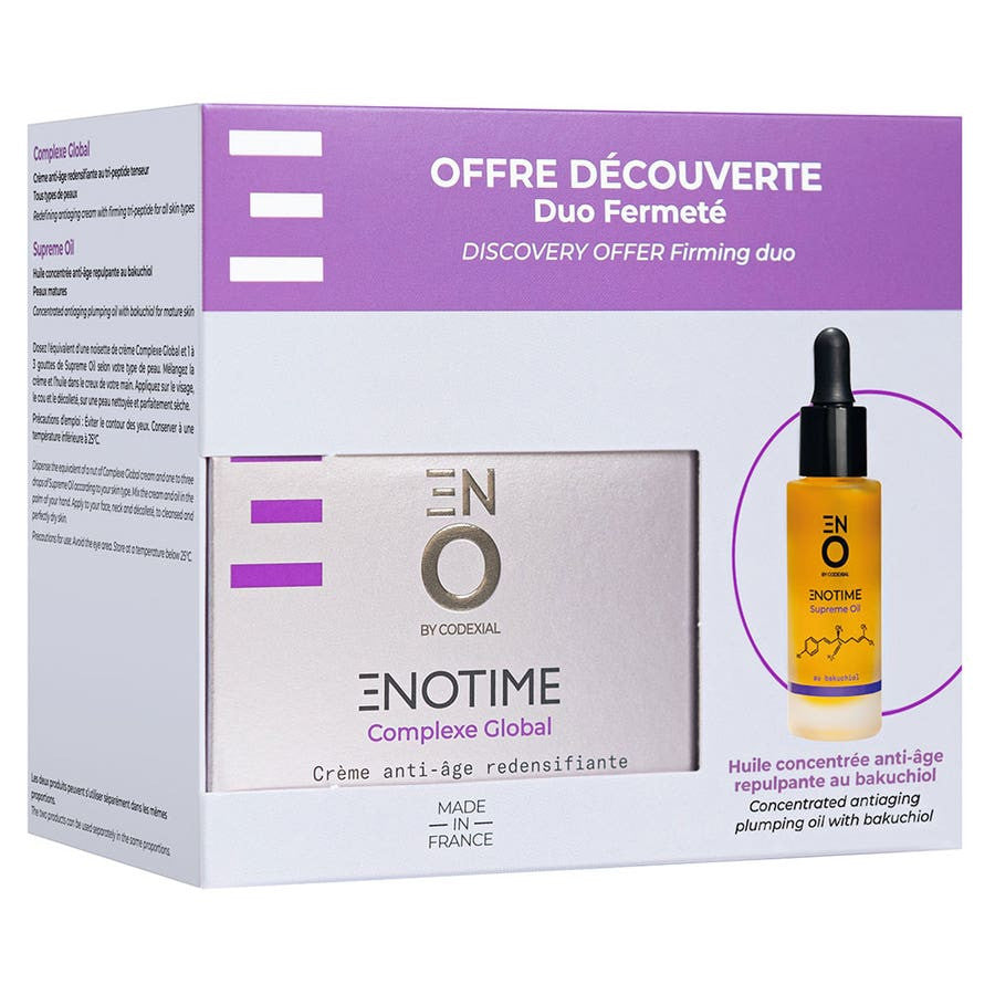 ENO Laboratoire Codexial Enotime Global + Supreme Oil Complexe Fermeté - Coffret Soin Anti-Âge 