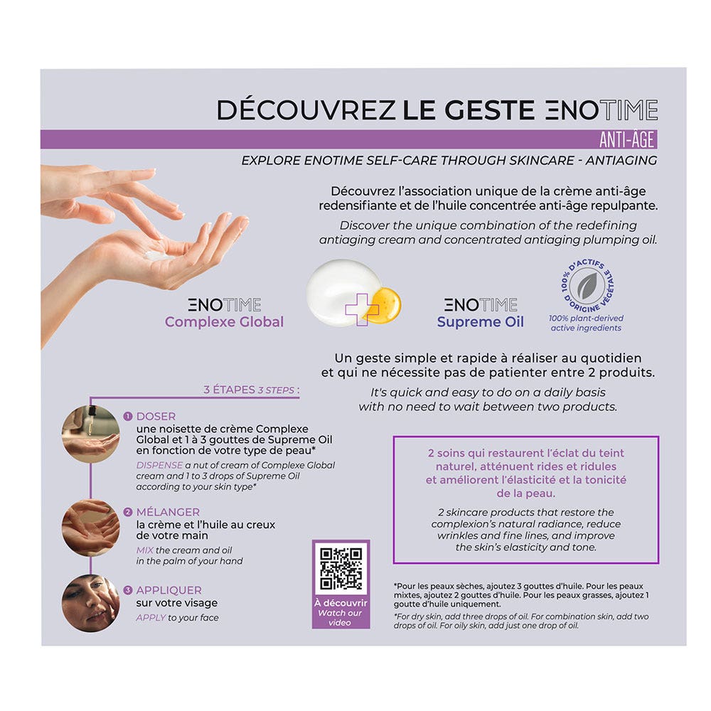 Eno Laboratoire Codexial Enotime Global + Supreme Oil Firmness Complex - Ensemble de soins anti-âge