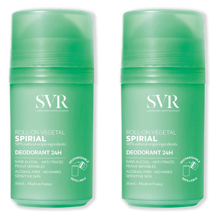 Déodorant anti-transpirant SVR Spirial Vegetal 48 h, 2 x 50 ml (1,69 fl oz) 