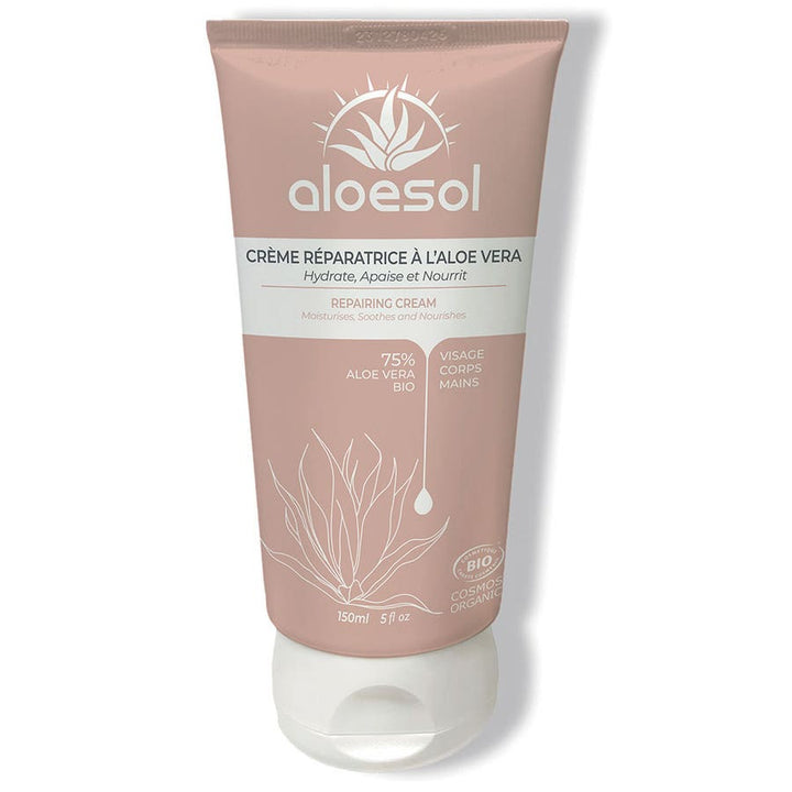 Aloesol Repairing cream 75 Organic Aloe Vera 150ml (5.07fl oz)