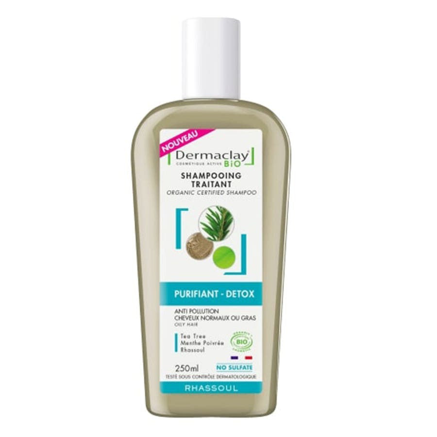 Shampoing purifiant détoxifiant au rhassoul Dermaclay 250 ml 