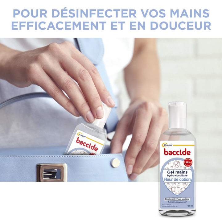 Baccide Hand Sanitising Gel Cotton Flower sensitive skin 100ml (3.38fl oz)