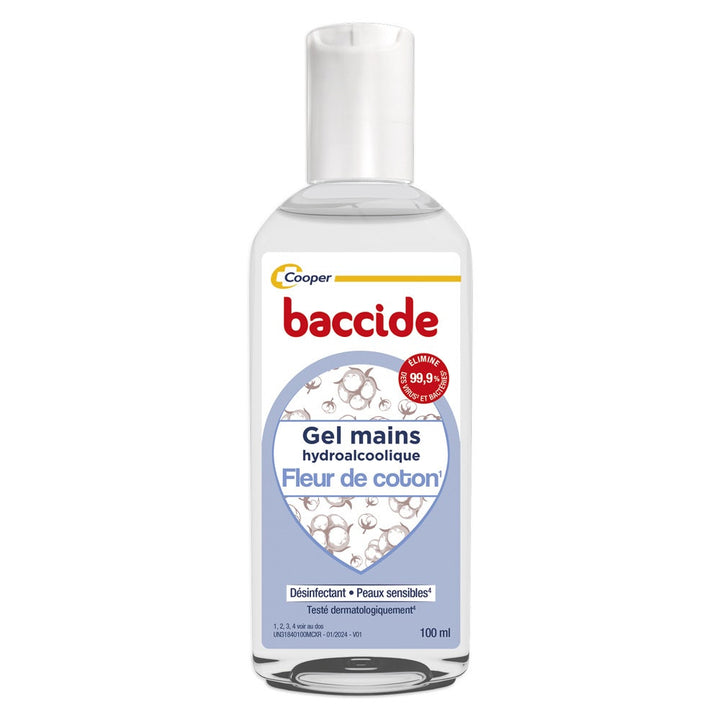 Baccide Hand Sanitising Gel Cotton Flower sensitive skin 100ml (3.38fl oz)