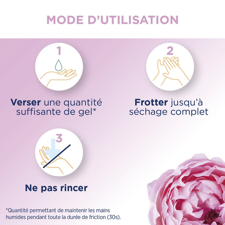 Baccide Gel Mains Désinfectant Hydroalcoolique Pivoine Peaux sensibles 30ml (1.01fl oz)