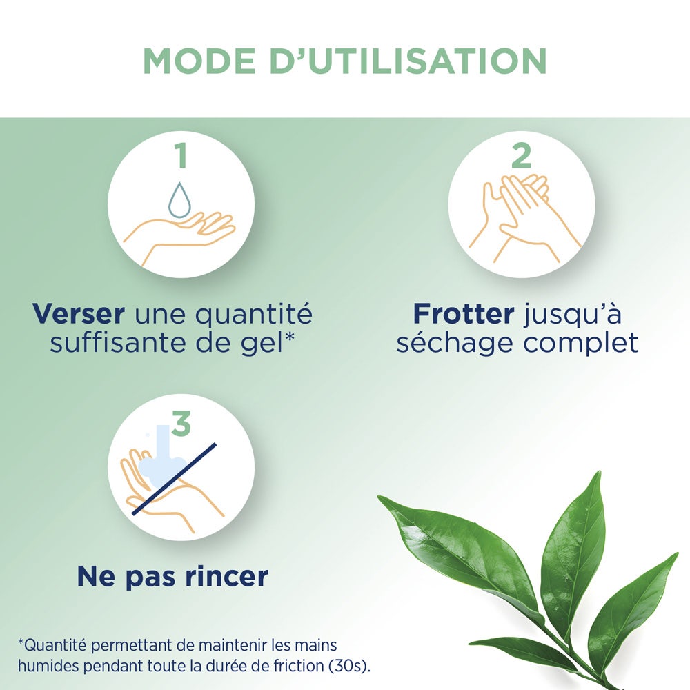 Baccide Gel Mains Désinfectant Hydroalcoolique Thé Vert Peaux sensibles 100ml (3.38fl oz)