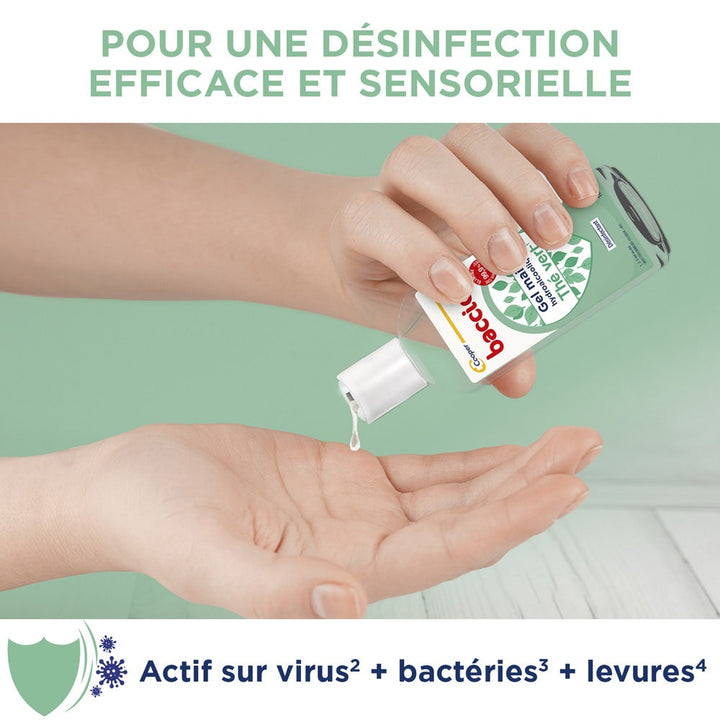 Baccide Gel Mains Désinfectant Hydroalcoolique Thé Vert Peaux sensibles 30ml (1.01fl oz)